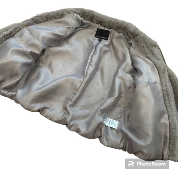 Banana Republic Faux Fur Bomber Jacket - Picture 6 of 9